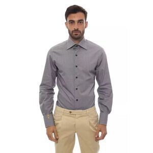 Billionaire Italian Couture Black And White Cotton Men's Shirt